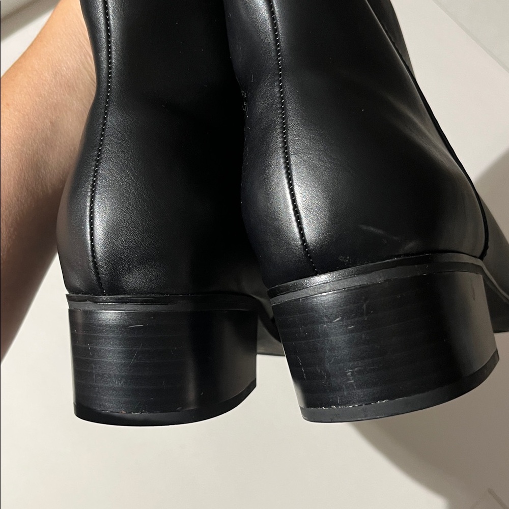 Lane Bryant Black Ankle Booties Boots Shoes Side Zipper sz 12W NEW Vegan Leather - Picture 5 of 10